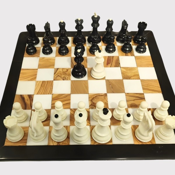 Pack Échiquier en marbre et bois d’olivier