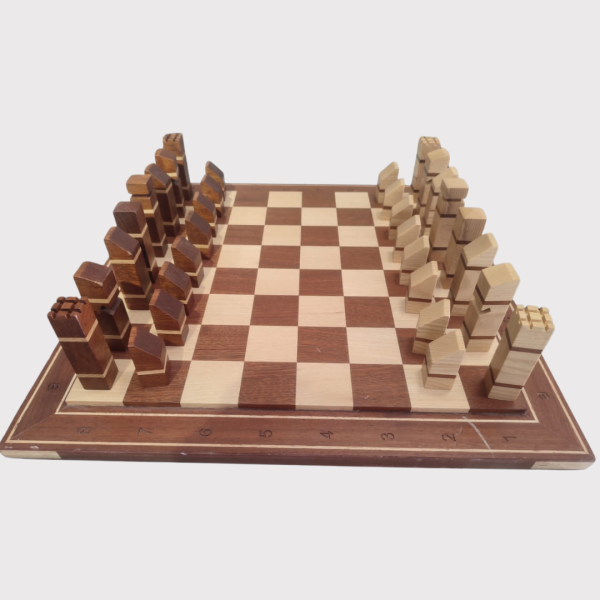 Pack échiquier et pièces en bois d’acajou et frêne naturel