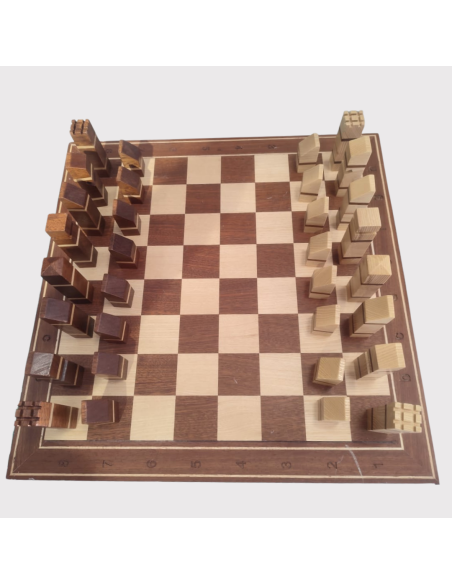 Pack échiquier et pièces en bois d’acajou et frêne naturel