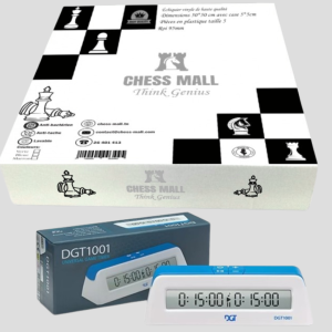 Packs Chess Mall in bag + Pendule DGT 1001 Bleu