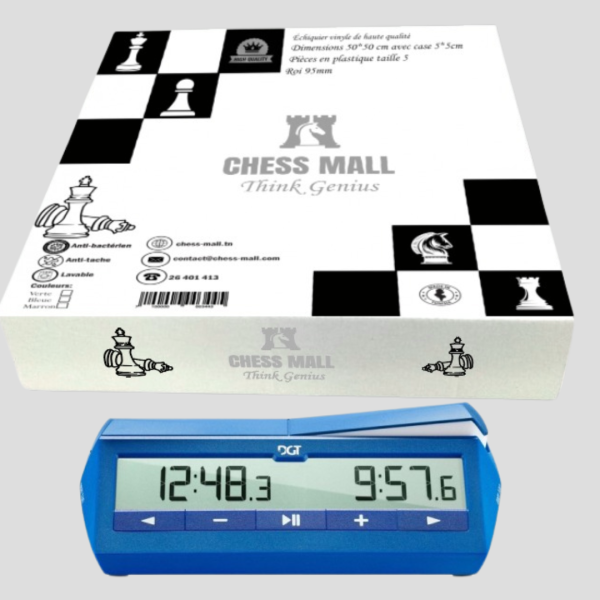 Packs Chess Mall in bag + DGT 1500 Blue