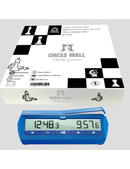Packs Chess Mall in bag + DGT 1500 Blue