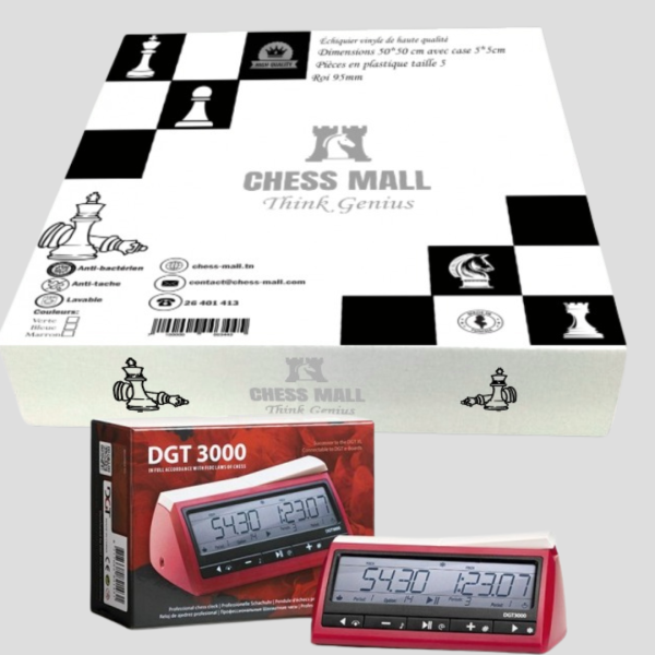 Packs Chess Mall in bag + Pendule DGT 3000 FIDE Approved