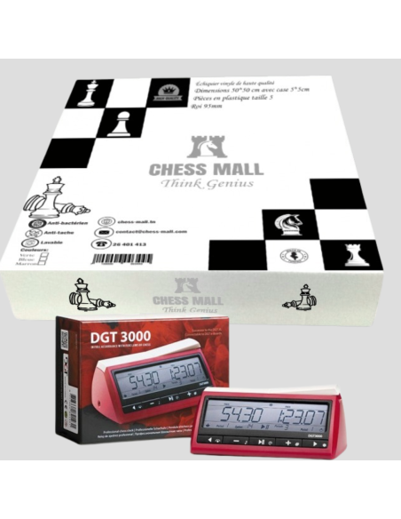 Packs Chess Mall in bag + Pendule DGT 3000 FIDE Approved