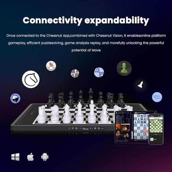 Chessnut Move – Échiquier robotisé avec pièces en plastique