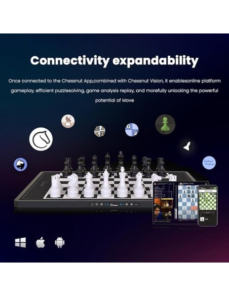 Chessnut Move – Échiquier robotisé avec pièces en plastique