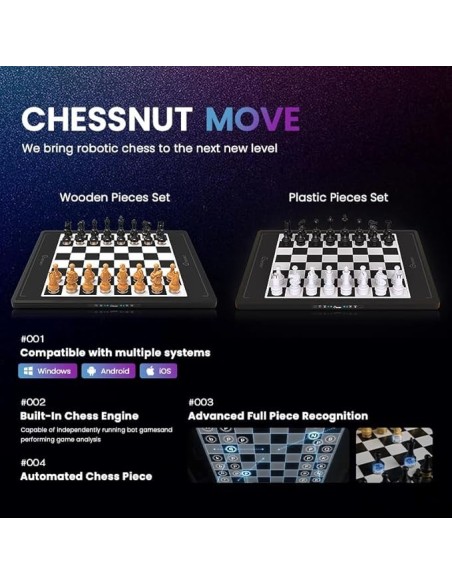 Chessnut Move – Échiquier robotisé avec pièces en plastique