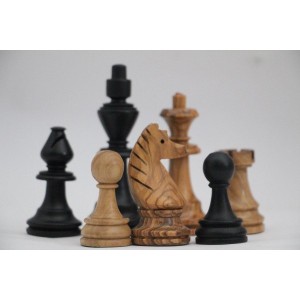 Pack Échiquier en bois de padouk et wengé avec table pliante + Pièces d’échecs en bois d’olivier style classique 2