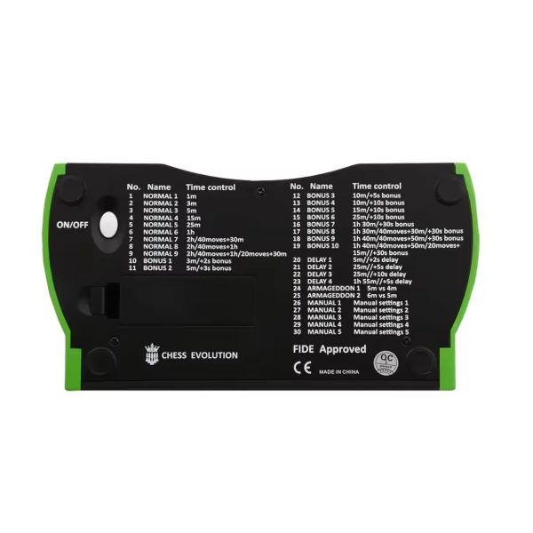 Pendule d’échecs professionnelle approuvée FIDE  PQ9918