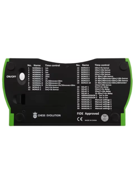 Pendule d’échecs professionnelle approuvée FIDE  PQ9918