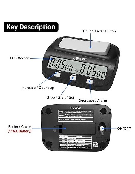 Pendule d’échecs numérique basique  PQ9923
