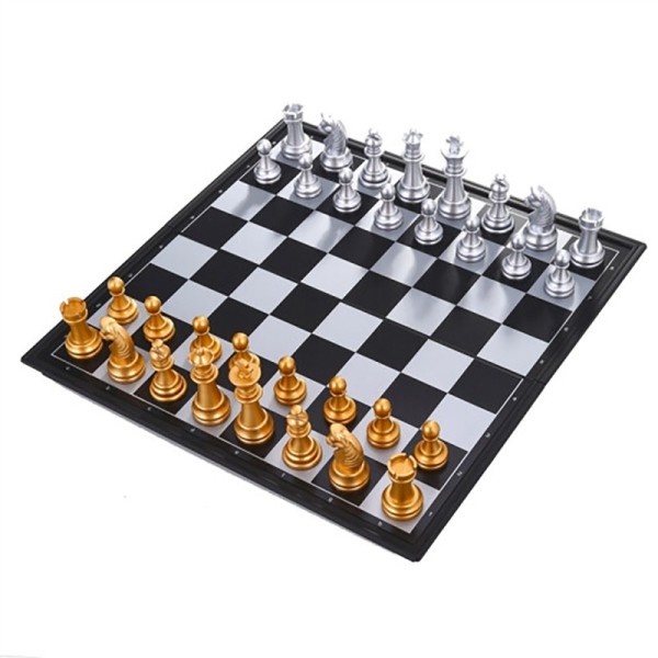 Jeu d’Échecs Magnétique 30*30 doré + Argent