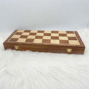 Grand Set d’Échecs en Bois Massif – 52 × 52 cm | Pièces Doublement Lestées