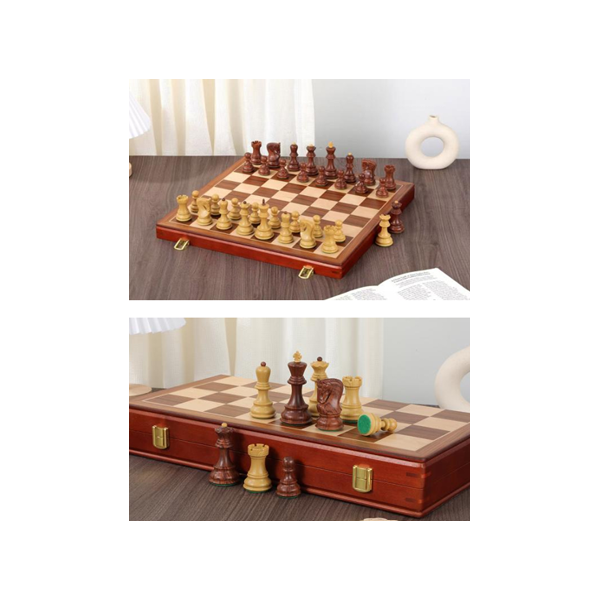 Set d’Échecs Zagreb en ABS Triplement Lesté – Plateau Coffret en Bois 45 × 45 cm