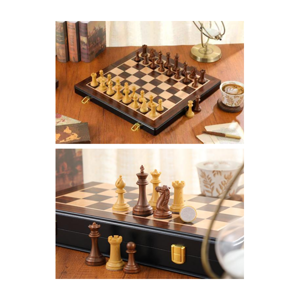 Ensemble d’échecs Knight Templar – Bois & ABS Triplement lesté