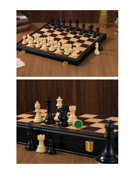 Jeu d’échecs style Chevalier Templier – Triple Lesté
