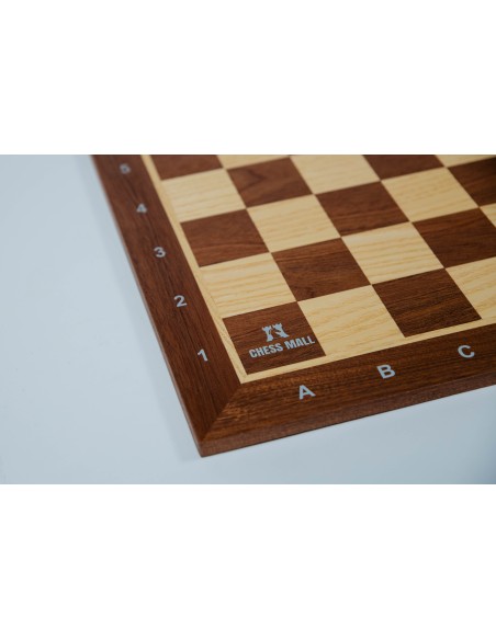 ECHIQUIER BOIS PLACAGE ACAJOU/FRENE - LETTRÉ-CHIFFRÉ - TAILLE 5- made in Tunisia