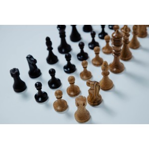 Pièces d échecs en bois Wenge et bois frêne. 2