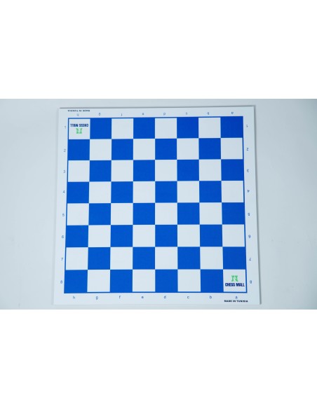 Échiquier en bois MDF couleur bleu