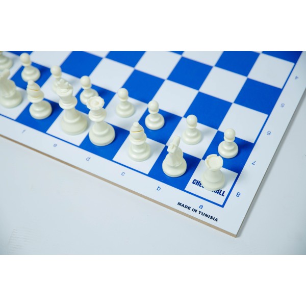 Échiquier en bois MDF couleur bleu