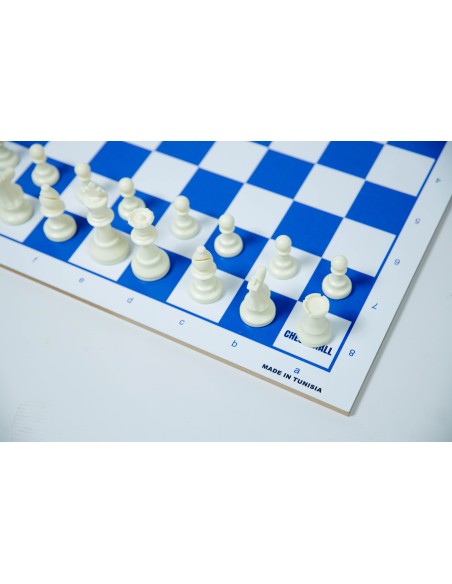 Échiquier en bois MDF couleur bleu