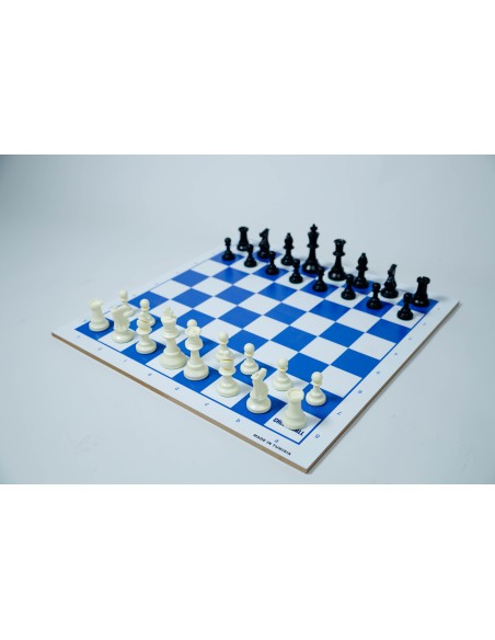 Échiquier en bois MDF couleur bleu