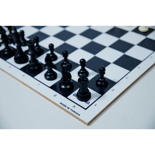 Échiquier en bois MDF couleur noir et blanc