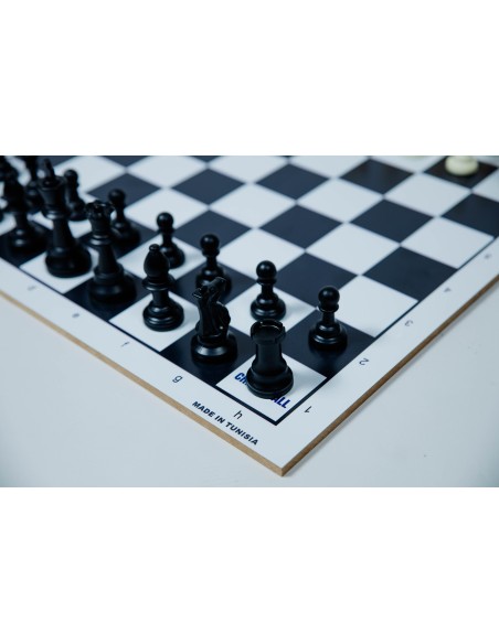 Échiquier en bois MDF couleur noir et blanc