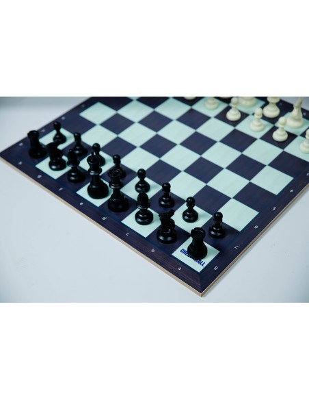 Échiquier en bois MDF couleur Acajou