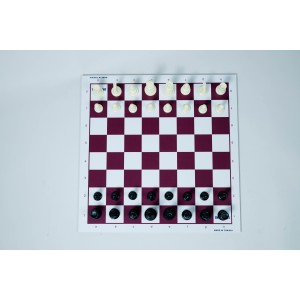 Échiquier en bois MDF couleur mauve 2