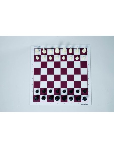 Échiquier en bois MDF couleur mauve