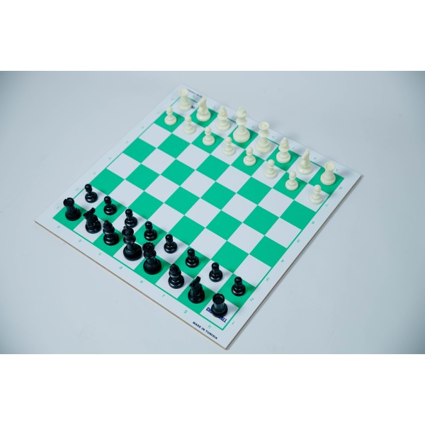 Pack échiquier MDF + pièces d'échecs en plastique DGT