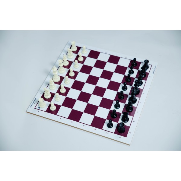 Pack échiquier MDF + pièces d'échecs en plastique DGT