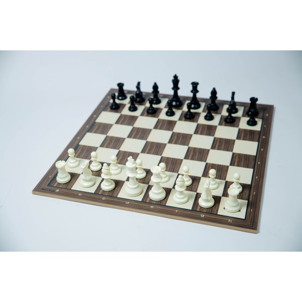 Pack échiquier MDF + pièces d'échecs en plastique DGT