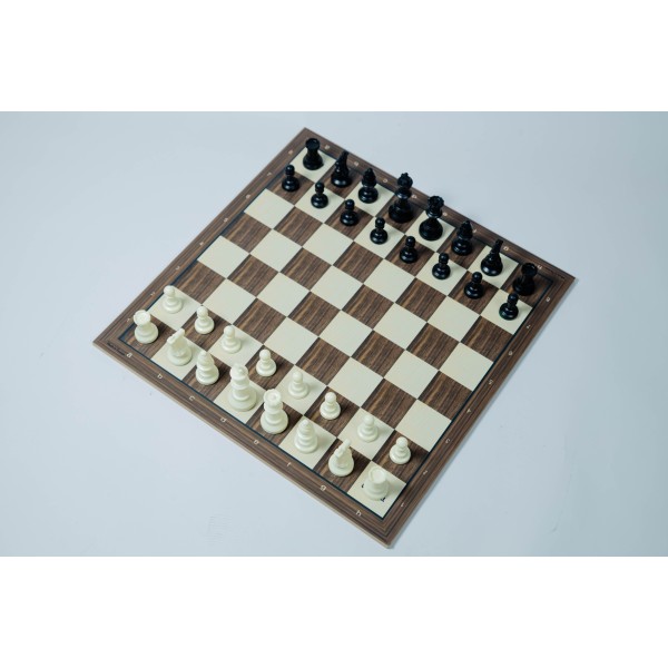 Pack échiquier MDF + pièces d'échecs en plastique DGT