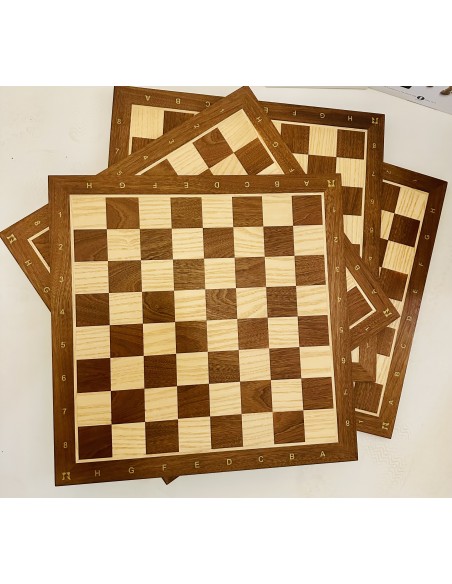 échiquier en bois acajou fait à la main, 514 mm * 514 mm avec case 55 mm