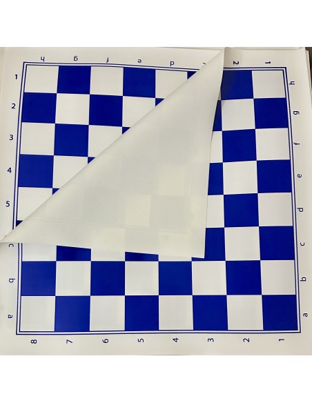 Échiquier en vinyle couleur bleu taille 5