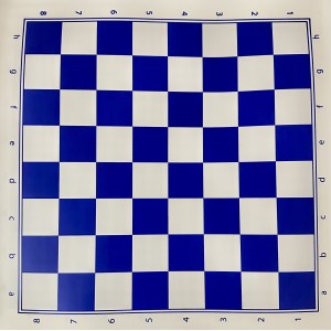 Échiquier en vinyle couleur bleu roi taille 5.5