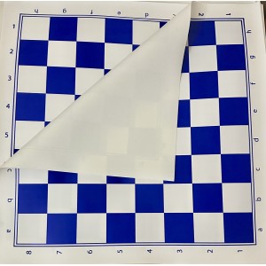 Échiquier en vinyle couleur bleu roi taille 5.5 2