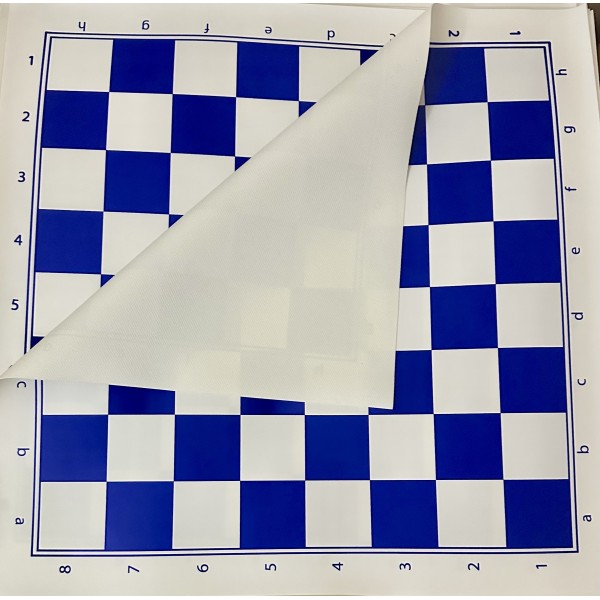 Échiquier en vinyle couleur bleu roi taille 5.5