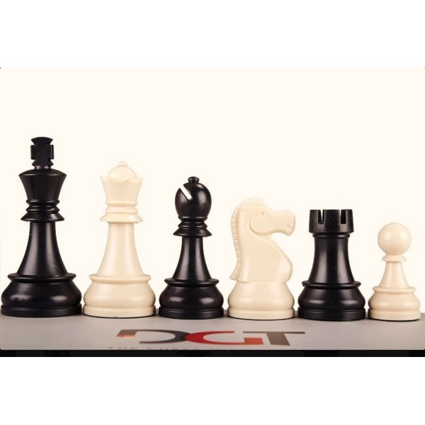 pack gold, échiquier vinyle couleur bleu ou vert ou marron taille 5.5 + pièces en plastique DGT 95mm