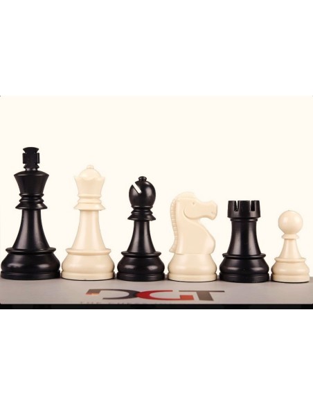 pack gold, échiquier vinyle couleur bleu ou vert ou marron taille 5.5 + pièces en plastique DGT 95mm