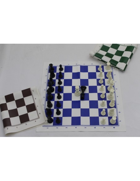 Échiquier en vinyle bleu taille 5+ pièces en plastique taille 5 Échiquier en vinyle bleu taille 5+ pièces en plastique taille 5