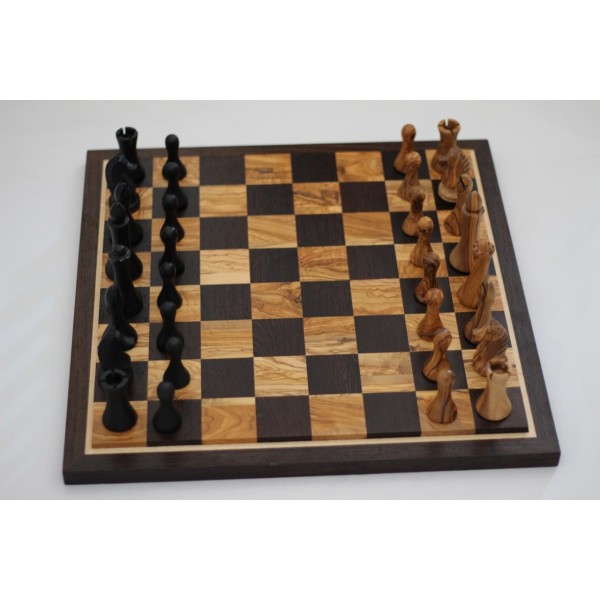 Échiquier en bois d’olivier