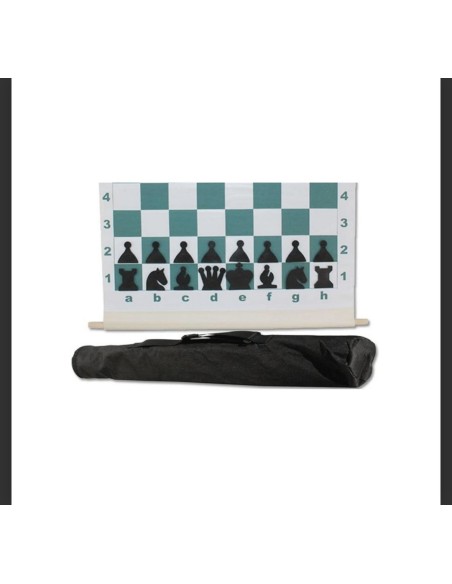 ECHIQUIER MURAL ROULABLE 66CM NOIR & MARRON  - MAGNÉTIQUE ECHIQUIER MURAL ROULABLE 66CM NOIR & MARRON  - MAGNÉTIQUE