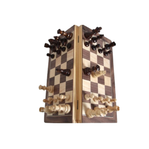 Echiquier Pliable  en bois de noyer