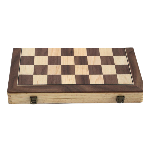 Echiquier Pliable  en bois de noyer