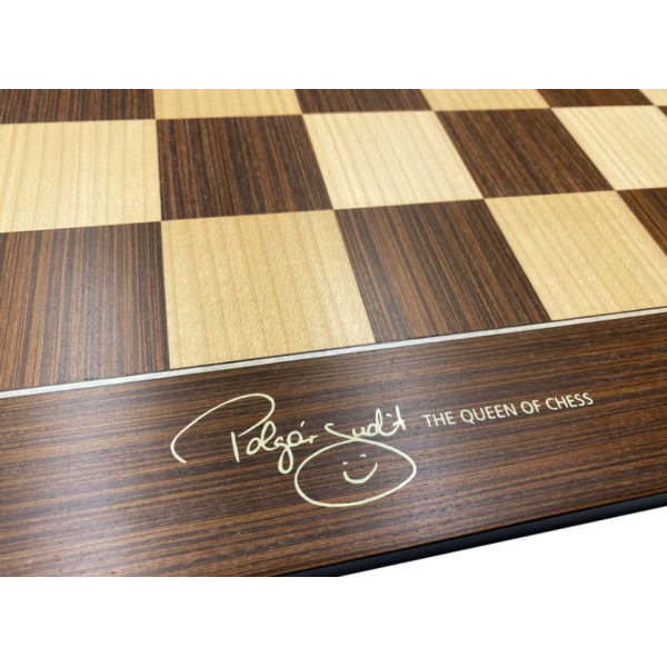 Échiquier en bois de luxe Judit Polgar