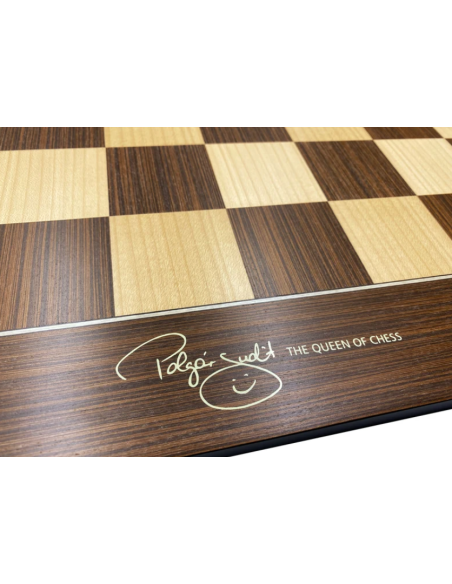 Échiquier en bois de luxe Judit Polgar