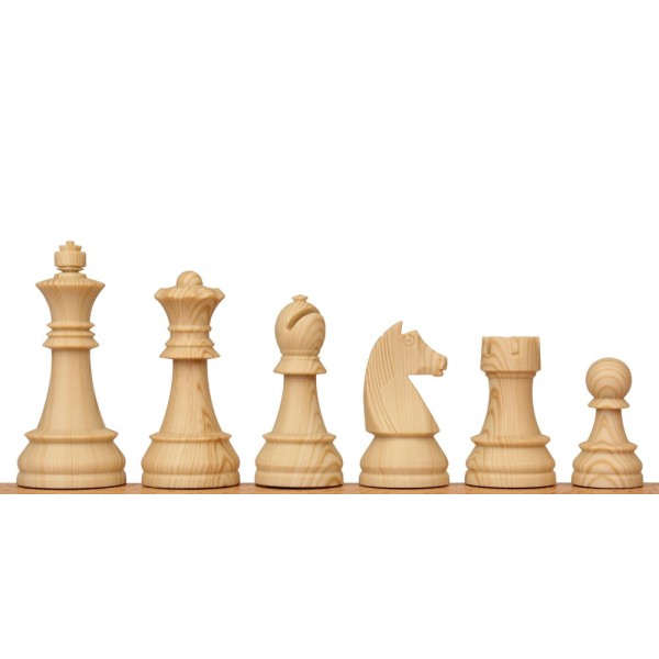Pièces d'échecs en plastique style Staunton allemand avec aspect bois